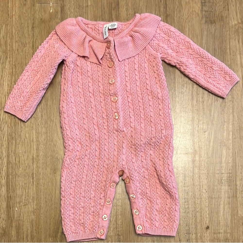 Women's Pink Cable Knit Sweater